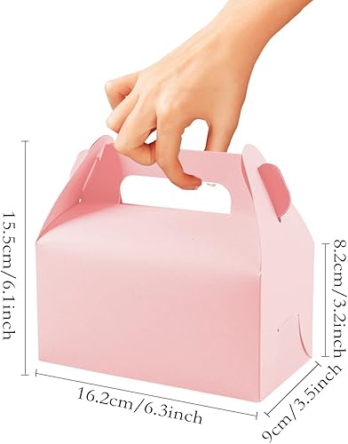 Vista 21 de Lainrrew 30 cajas de dulces a dos aguas, pequeñas cajas de regalos de fiesta de Navidad, caja de regalo de papel kraft para decoraciones de fiesta