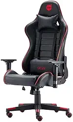 Cadeira Gamer Prime­X V2 Preto/Vermelho Dazz suporta ate 100Kg Mecanismo de ajuste de 180º