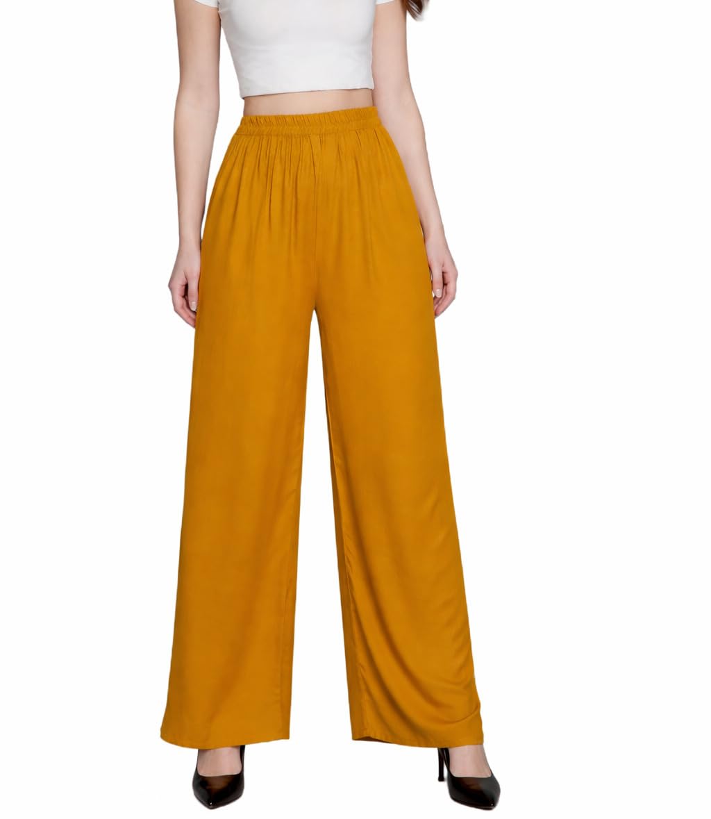 Women's and Girls Cotton Reyon Regular Fit Palazzo Pants/Trouser-picture-31