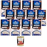 SCOTTI Riso Basmati&Protein mit Roten Linsen 12x500g Aromatischer Basmati-Reis mit pflanzlichem Protein, nahrhaft & ausgewogen Ideal für gesunde Küche, Sport & vegane Ernährung+Italian Gourmet Polpa