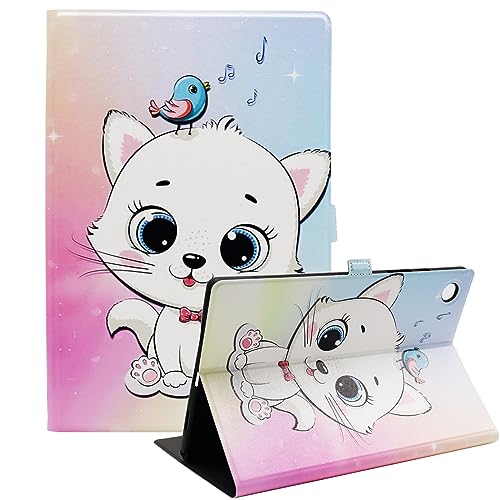 Bbjjkkz Samsung Galaxy Tab A9 Plus / A9+ 11 Inch Case 2023 Model SM- X210/ X216/ X218, Slim Fit Lightweight Pattern Tablet Case Cover for Galaxy Tab A9 Plus with Auto Wake/Sleep, Cute Cat