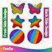 Feelio Sensory Activity Fidget Toy Pack of 3 | Silicone Busy Board for Kids and Adults | Stress Relief and Cognitive Play | Multi-Color Autism Sensory Board with 36 Strings and Travel Bag