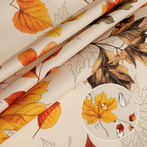 Arquiel Fall Maple Leaves Tablecloth, Rectangle Autumn Harvest Table Cloth Waterproof - Image 4