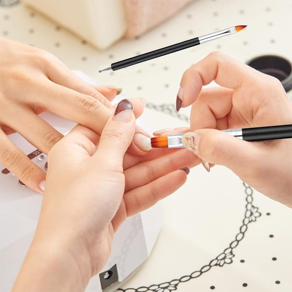 6-Piece Nail Art Brushes Double-Ended Manicure Tools Design Pen Set for Nail Care — view 5