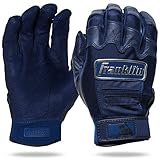 Franklin Sports CFX Pro Full Color Chrome Series Batting Gloves CFX Pro Full Color Chrome Batting Gloves, Navy, Youth Large