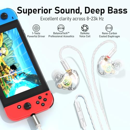 Image of Audiovance Vibes 202M HiFi Wired Earbuds in-Ear Monitor Headphones with Mic
