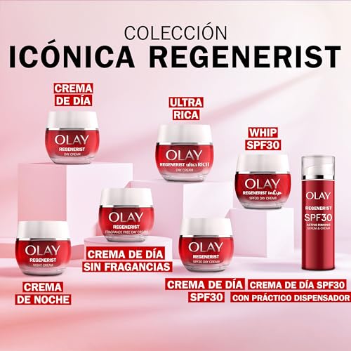 Olay Regenerist Crema Facial de Día SPF30. Hidratante Antiarrugas y Reafirmante Activa con Protección Solar SPF30, Niacinamida Antiedad y Péptidos. Regenera, Reafirma e Hidrata. No Grasa. 50 ml - imagen 12