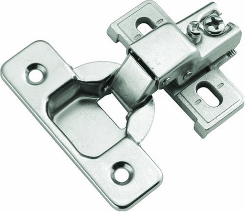 Hickory Hardware Soft Close Cabinet Door Hinge, 1/2 Inch Partial Overlay, Heavy Duty Hinge For A Soft Closing, 1/2-Inch Overlay, Bright Nickel, 1 Pack #TOP26