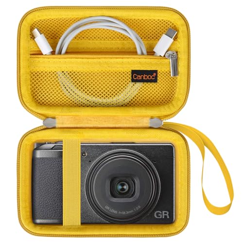 Sac pour appareil photo Ricoh GR III antichoc avec poche en maille pour batterie et câble USB