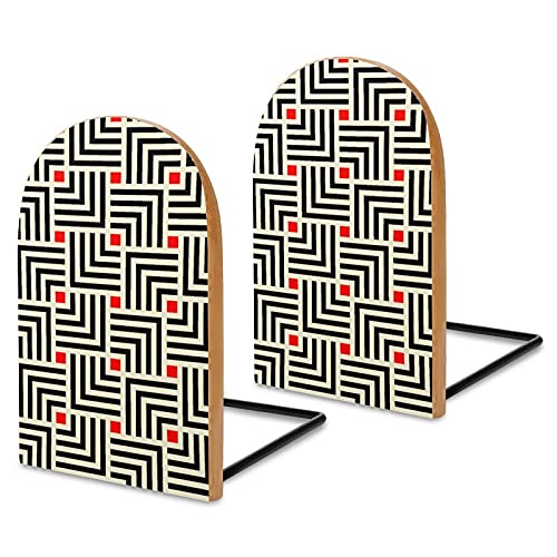 2 Puntas de Libro,baldosas geométricas japonesas Art Deco de...
