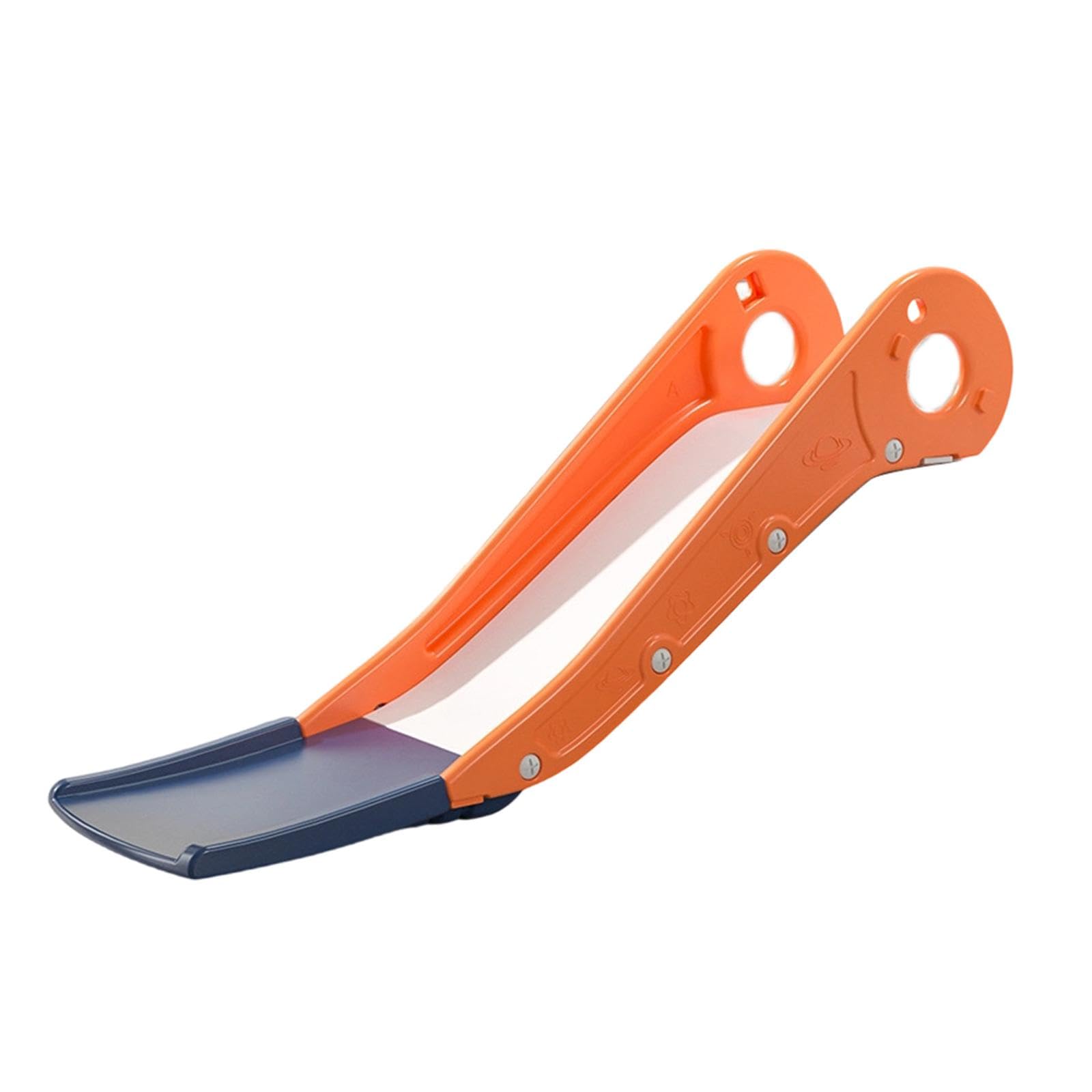 Qianly Kinderrutsche Kinder Spielset Indoor Rutschbahn Kleinkind Kletterspielzeug mit Abgerundeten Ecken Und Stabiler Basis Aus Pp für Spielzimmer Schlafzimm, Orange