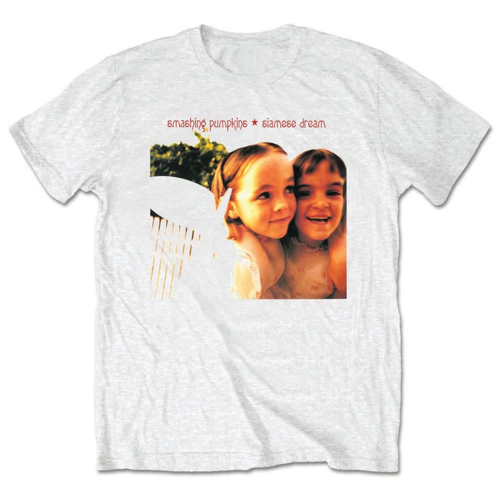 Rock Off Officially Licensed Products Men's White The Smashing Pumpkins Dream Official Tee T-Shirt Unisex (Large)