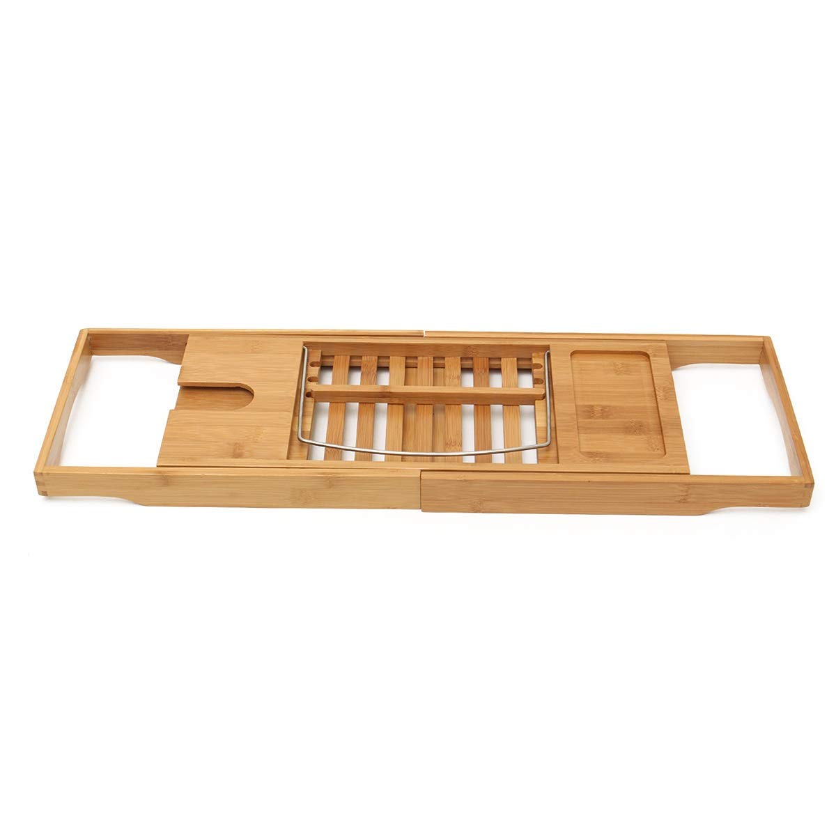 Bandeja de bañera Extensible para baño, Carrito de Ducha, Estante para bañera, toallero, Soporte para Libros de Vino, Accesorios de organización de Almacenamiento