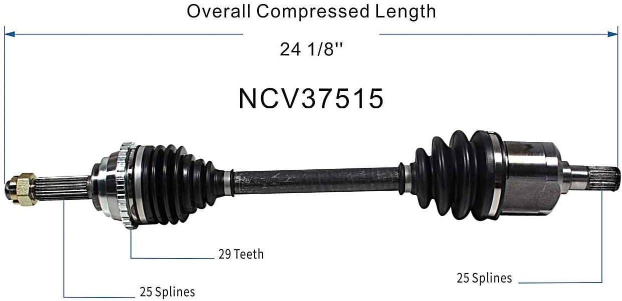 GSP NCV37515 CV Axle Shaft Assembly - Left Front (Driver Side)