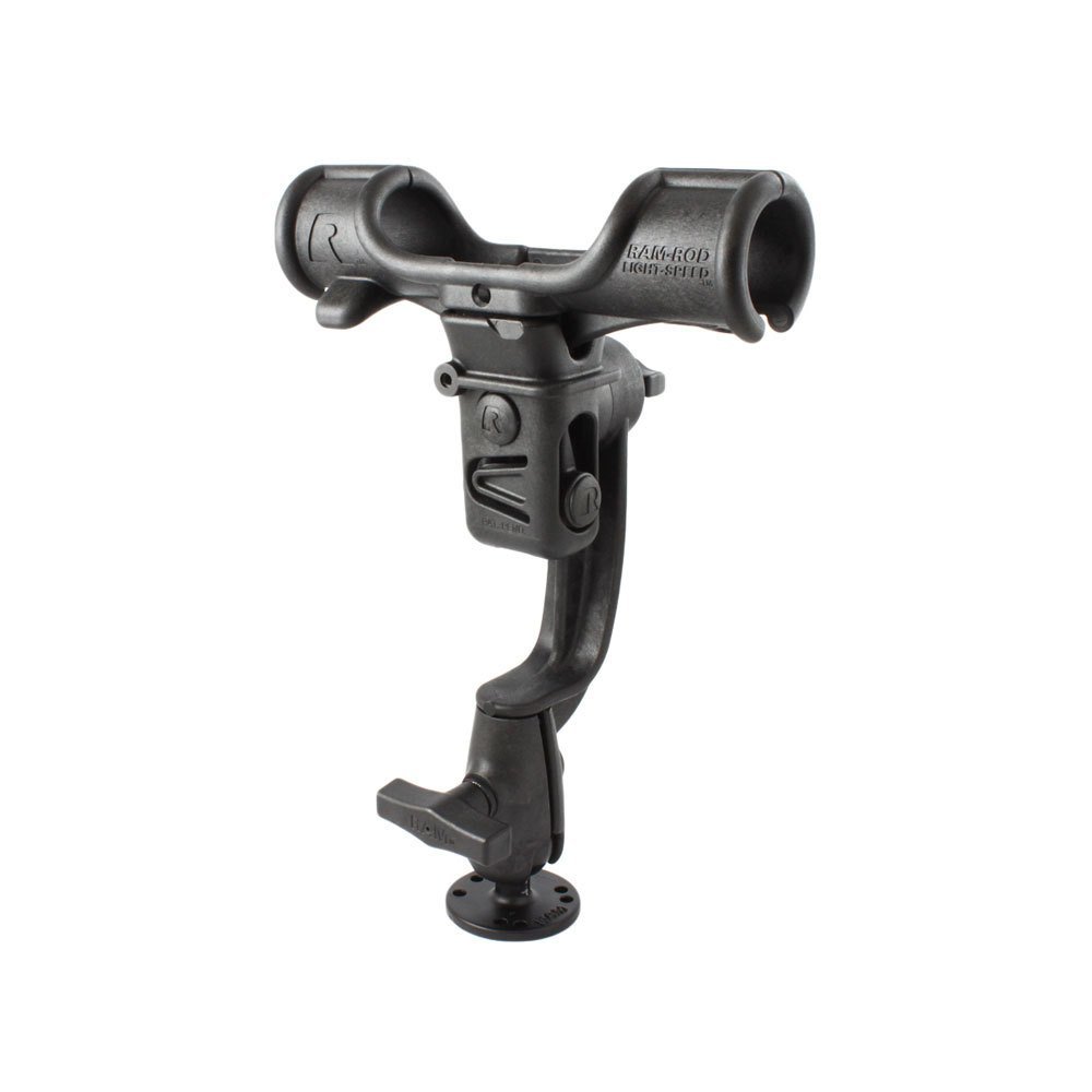 RAM Mounts (RAP-370-RBU Ram-Rod Light-Speed Holder with Ram-Rod Revolution Ratchet/Socket System and Round Flat Surface Base