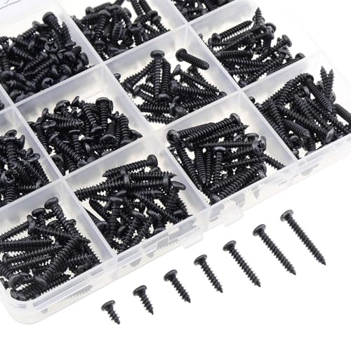 Set de 470 tornillos autorroscantes de acero carbono M3 miniatura 4
