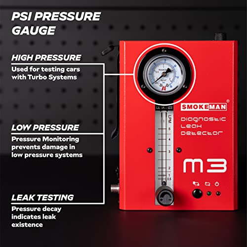 Automotive Evap Smoke Machine - Pressure Gauge - Flow Meter - Diagnostic Vacuum Leak Detection Tester #TOP3