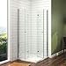 Produktbild Meykoers Duschkabine 80x80cm Eckeinstieg Falttür Pendeltür Duschabtrennung Doppel Duschtür 6mm ESG-Sicherheitsglas Rahmenlos Höhe 185cm