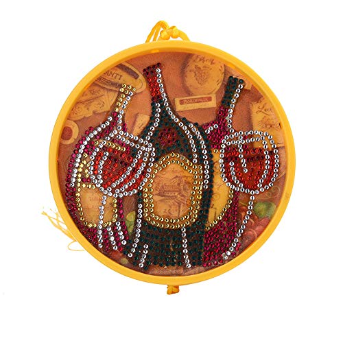 DIY Diamant Malerei Lampe mit LED-Lichtern, 5D Diamant Malerei Full Drill Kristall Zeichnung Nachtlicht Kunst Handwerk Winebowl