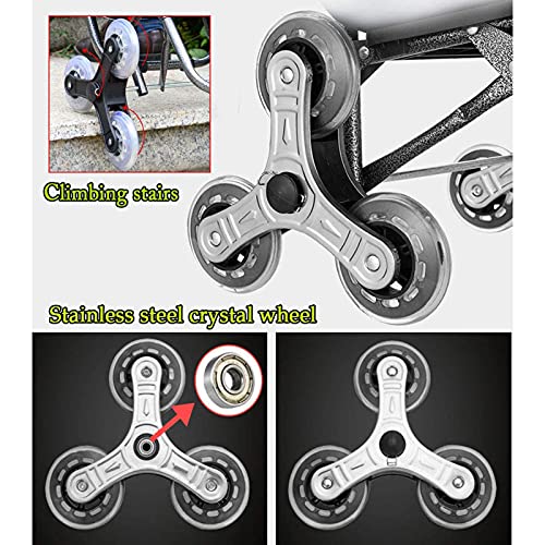 Einkaufswagen, zusammenklappbarer Einkaufstrolley mit Sitz für Behinderten, 6 Räder, Einkaufstrolley-Tasche… – Bild 7