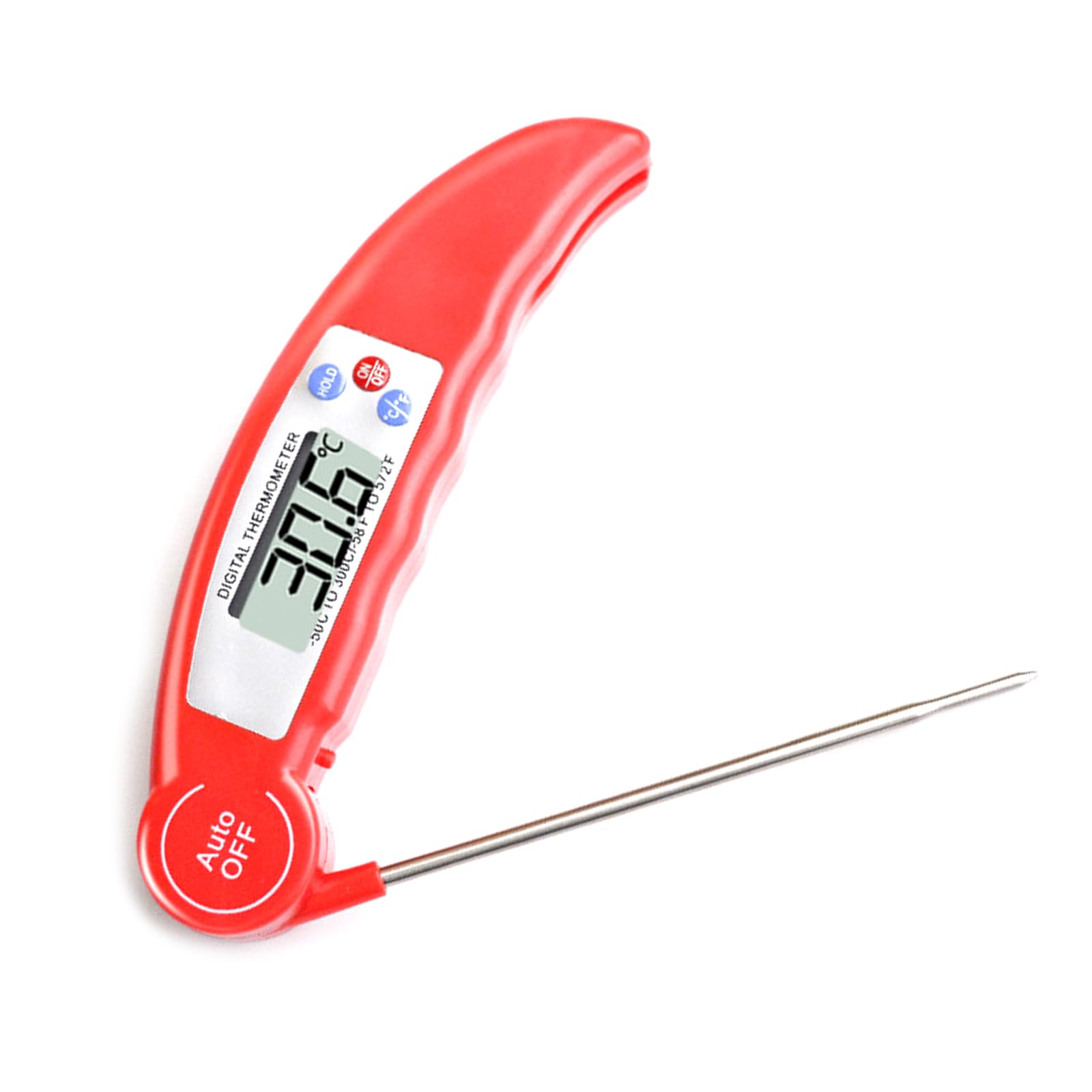 Digital Display Food Thermometers with Long Probe for Cooking Baking Frying and Liquid Temperature Digital Foldable Food Temperature Gauges