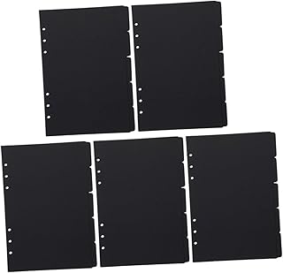 HONMEET 5 Peças Divisórias Blocos De Notas Etiqueta Livro De Notas Fichário Clipes Caderno Bloco De Notas Marcadores Fichário Separador De Fichário Notas Pegajosas Abas Bloco De Notas
