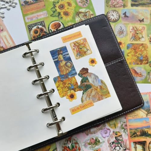 Image of Vintage Garden Sticker Book for Scrapbooking Supplies | Floral Ephemera & Planner Stickers for Junk Journal Kit- Scrapbook Stickers for Journals, Albums