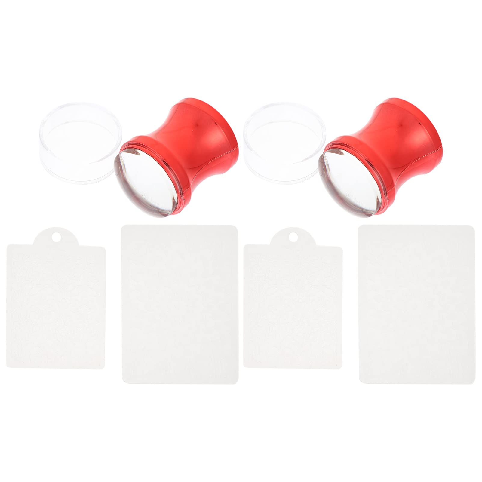 FRCOLOR 5sets Stampi Silicone Per Unghie Kit Completo Per Nail Art Con Raschietti Strumento Di Stamping Manicure Per Unghie Decorative Per Uso Professionale e Domestico