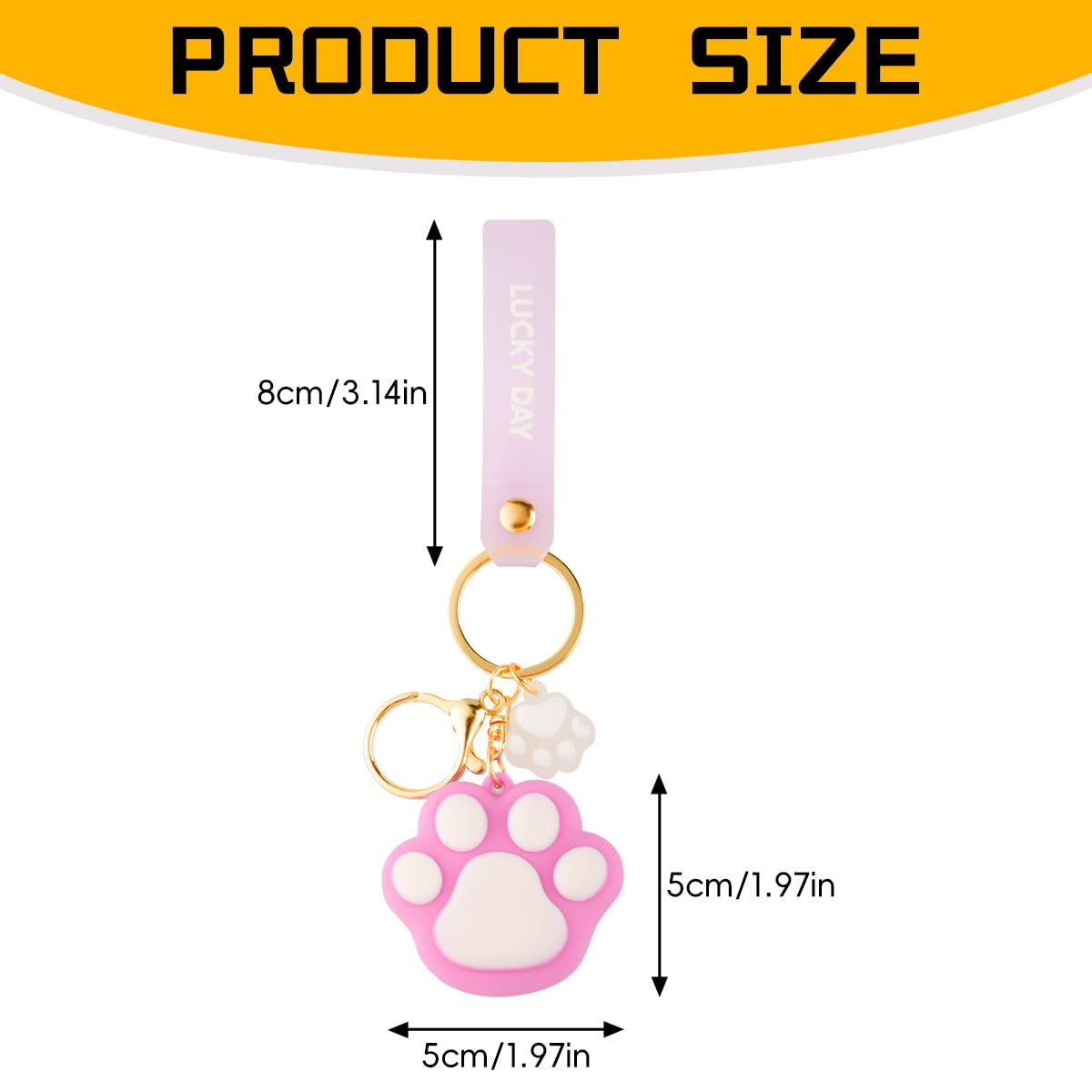 Lotsdonxia 3 Pcs Cat Paw Keychain Toy, Creative and Cute Cat Annoyance Decompression Decorative Pendant - Image 2