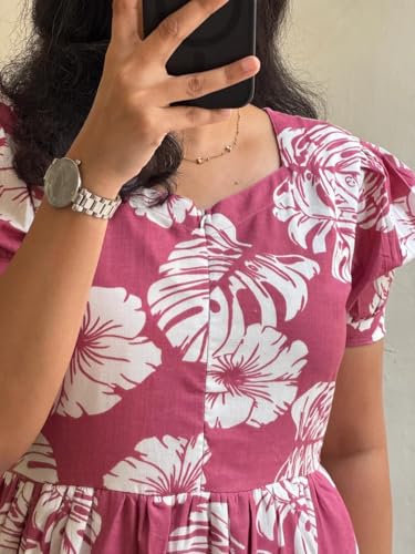 Image of Women's Rayon Printed Anarkali Kurta for Women and Girls, Regular Wear