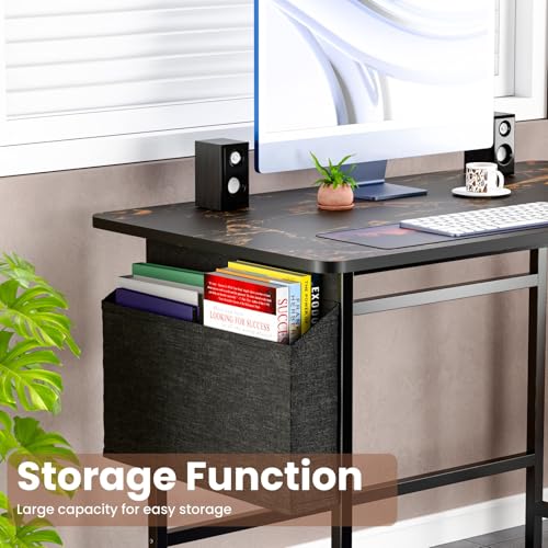 Image of BRANDFLEX Office Computer Table for Home /Writing Desk for Office Table /Folding Table for School /Folding Study Table /Work from Home Computer Table (COM Golden)