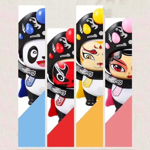 顔が変わる人形 変面人形 おもちゃ 四面 京劇 お面 四川オペラ変面人形 京劇マスク 中国芸能 マジック 記念品 文化飾り お土産 民芸品 可愛い 人形 コスプレ 小道具 (4個セット)