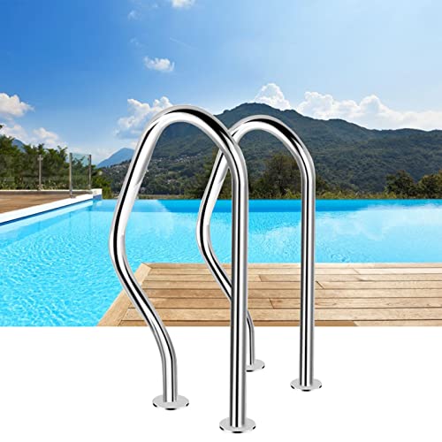 Barandilla para piscina de acero inoxidable 304 2 piezas miniatura 1
