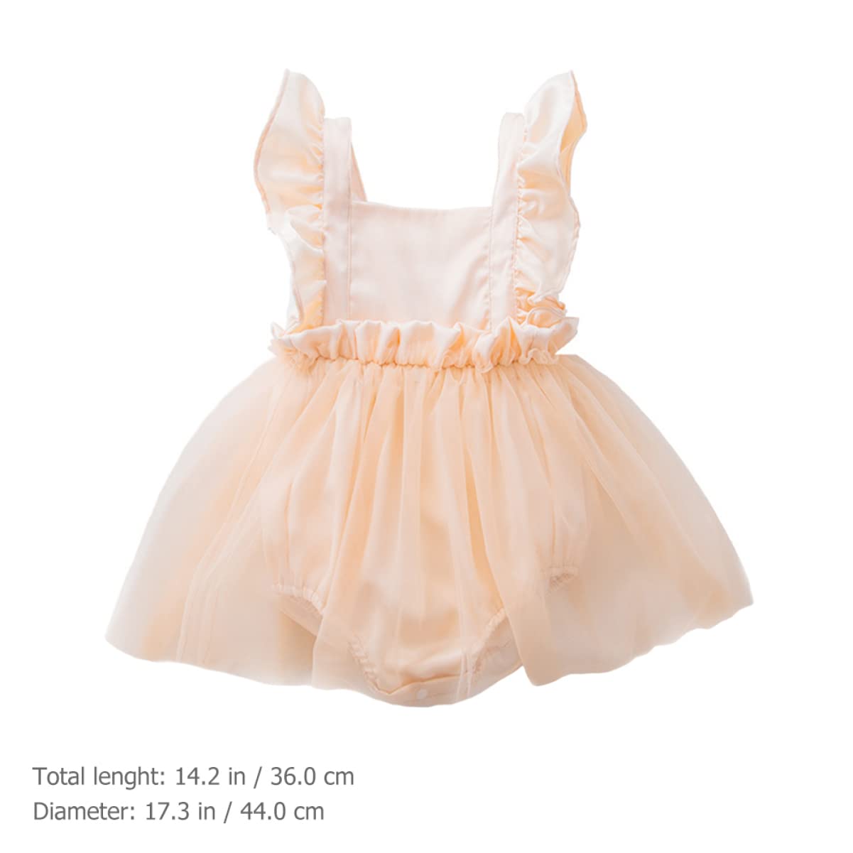 ibasenice 3 Uds Vestido Mameluco Con Manga Voladora Ropa Para Bebé Niña Ropa Para Niñas Pequeñas Vestidos Tutú Para Niñas Trajes De Fotografía Para Recién Nacidos Niña Blanca Versión