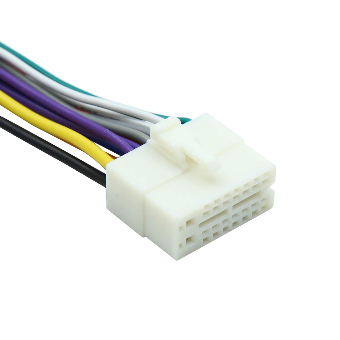 sourcing map DC 12V Universal Car Auto Male CD DVD Radio Wire Harness Adapter, Colorful, 16 x 2.5 x 2 cm - Image 3