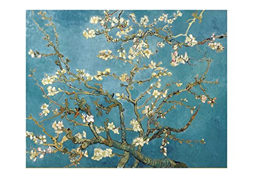 Branches avec fleur d'amandier poster d'art de prestige grand format semi-brillant