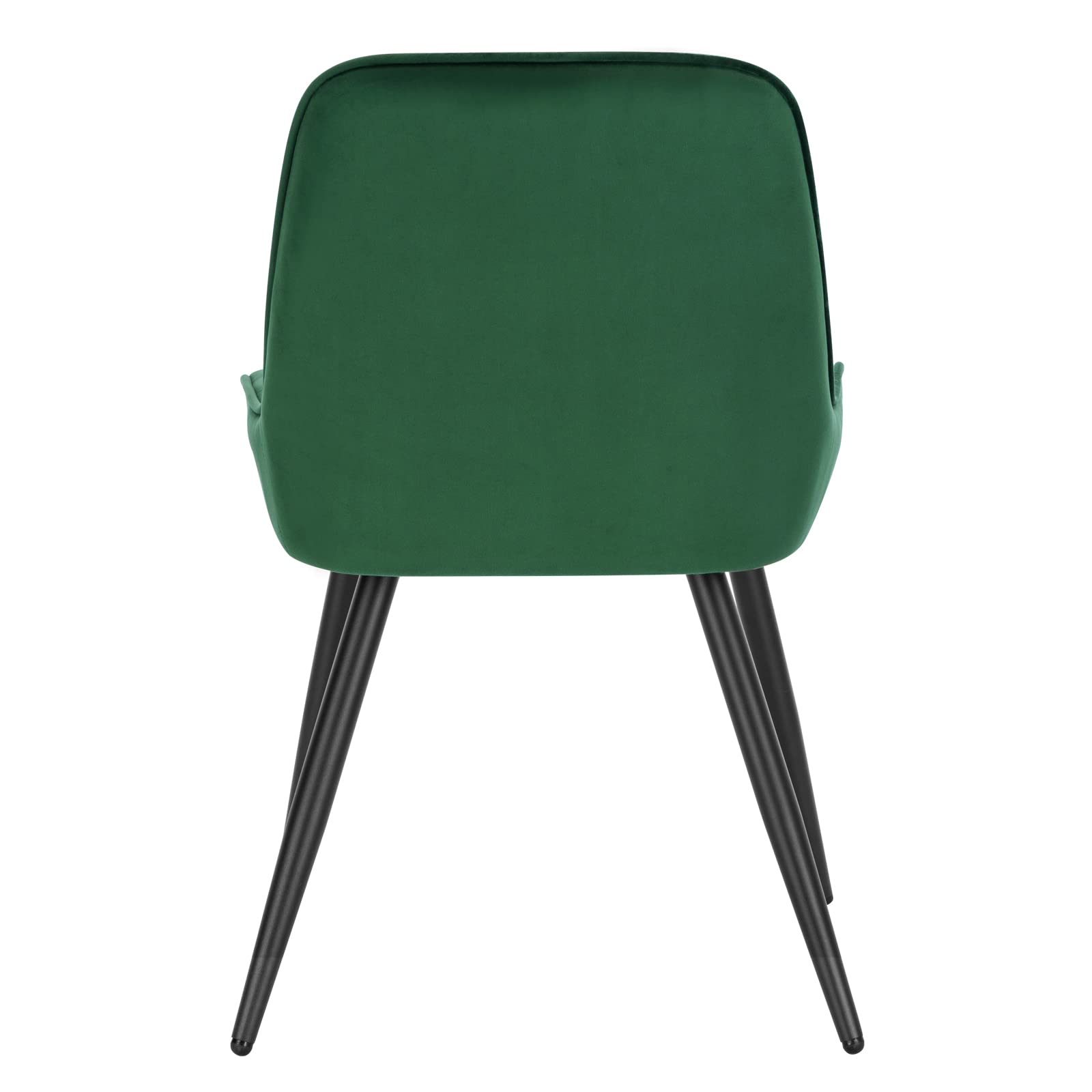 WOLTU Set di 2 Sedie da Pranzo, Sedie Ergonomiche, Poltroncine Imbottite | Schienale Curvo, in Velluto e Metallo, per Salotto, Ufficio, Camera da Letto, Verde Scuro