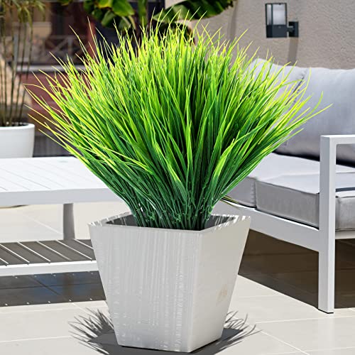 30 Bundles Artificial Outdoor Plants Uv Resistant Fake Grasses No Fade Faux Plastic Wheat Grass Greenery Shrubs Garden Porch Window Box Decorating Craft #TOP6