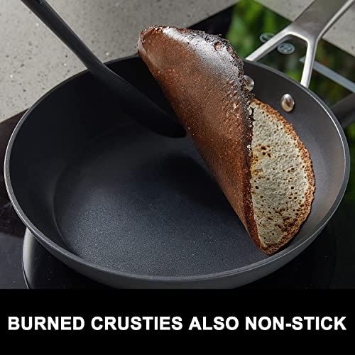 Msmk 12 1/2 Inch Non Stick Frying Pan With Lid, Stay-Cool Handle，Scratch-Resistant, Peeling-Resistant Skillet - Dishwasher & Oven-Safe To 700°F Fry Pan, Induction, Ceramic And Gas Cooktops #TOP6