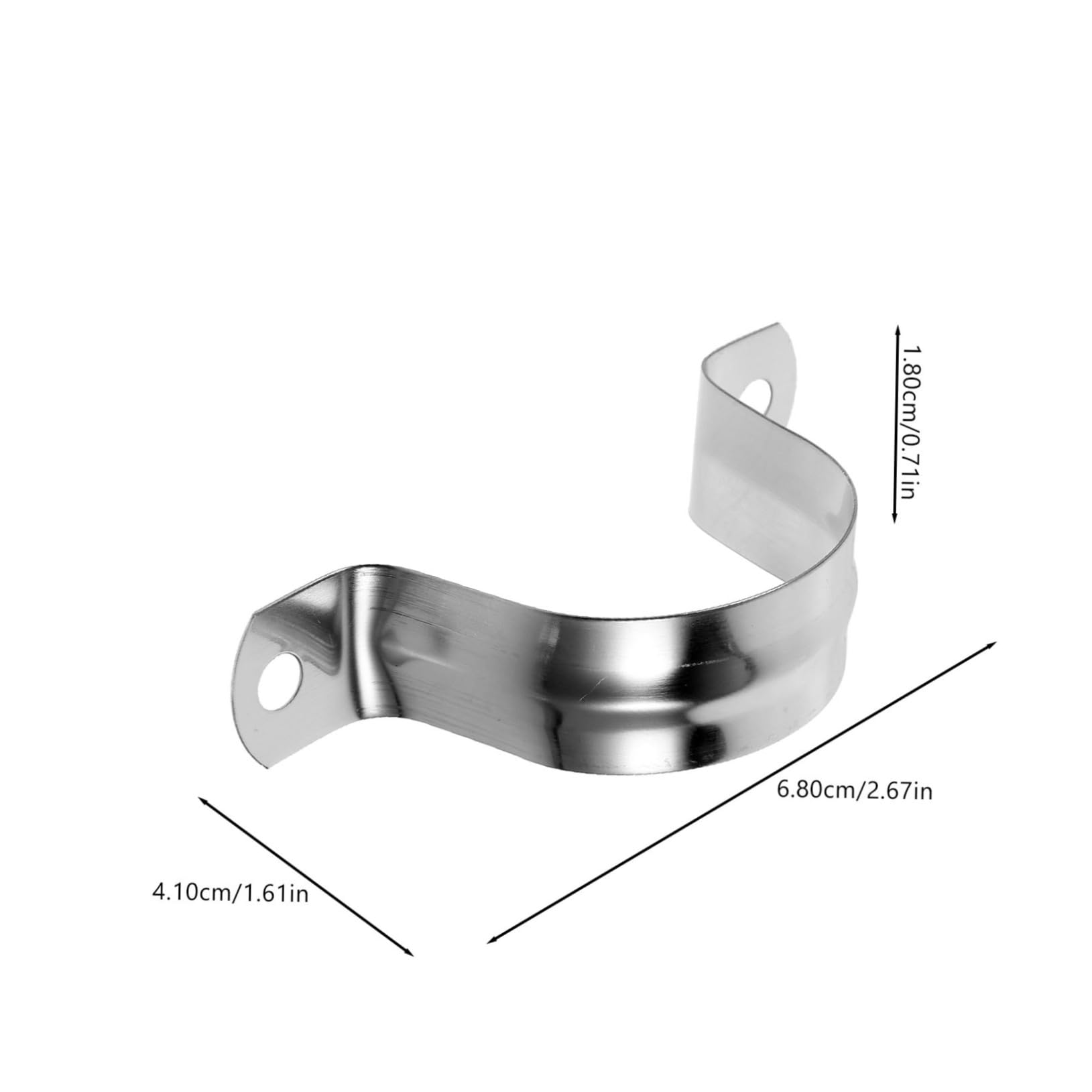 100 pièces Colliers Serrage U-tube Acier Inoxydable Colliers Métalliques Robustes pour Fixation Tuyaux et Câbles Clips Tube Résistants pour Installation Fils et Conduits