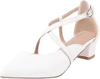 Sandalen Damen Sommer Elegant Mit Absatz - Pumps Mit Kreuzriemen Blockabsatz Spangenpumps Spitze Kleid Schuhe Schnalle Riemchenpumps Hochzeits Brautschuhe Bequem Einzelne Schuhe Abendschuhe