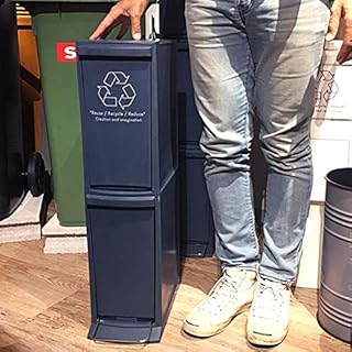 AZUMAYA 東谷 ダストボックス2D ネイビー 2段 SGS-932NV