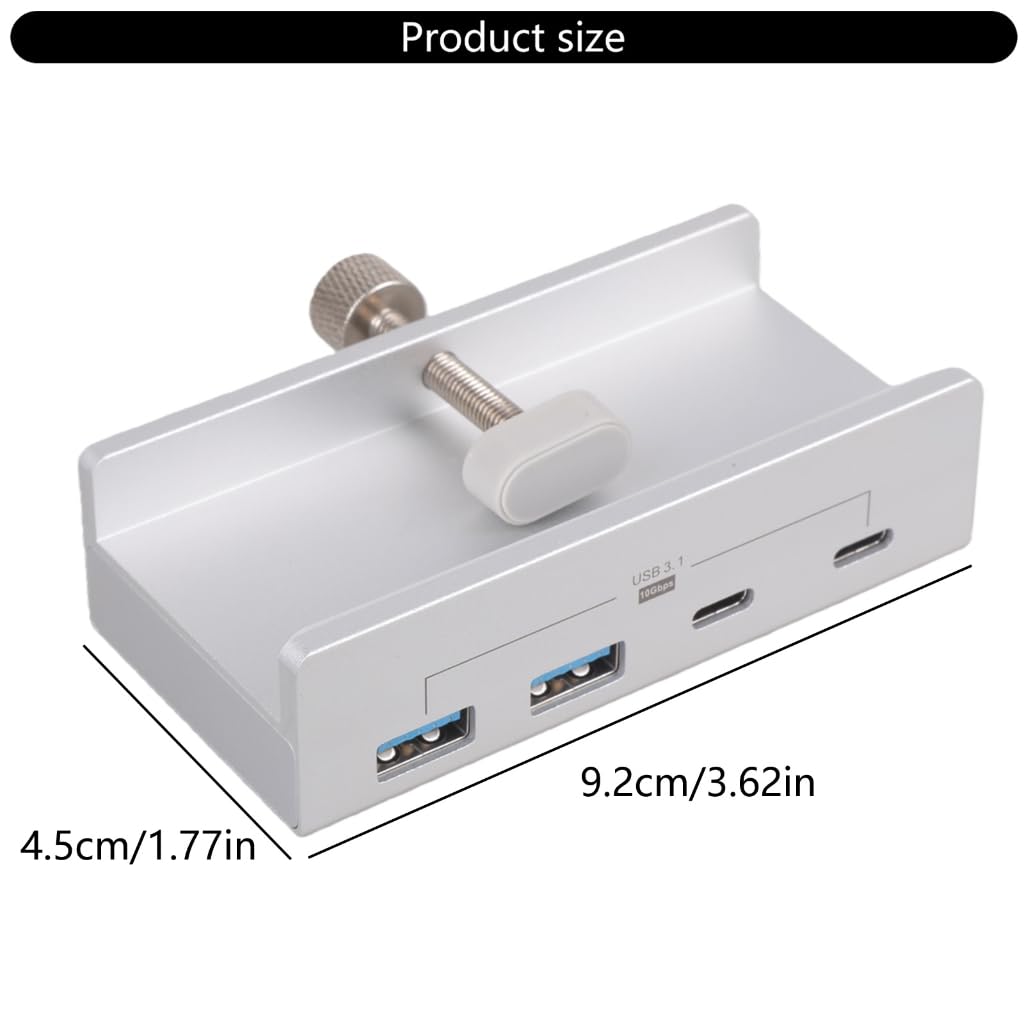 USB HUB 3.1 Aluminiowy adapter rozdzielacza stacji dokującej do akcesoriów biurkowych