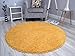 Price comparison product image Gold Ochre Machine Washable Thick Soft Shaggy Rug. Available in 8 Sizes. (100cm Diameter (Circle))