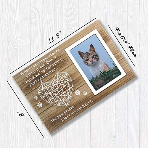 VILIGHT-Dog-Cat-Memorial-Gifts-Paw-Prints-Sympathy-Picture-Frame-for-Pet-Loss-4x6-Inches-Photo