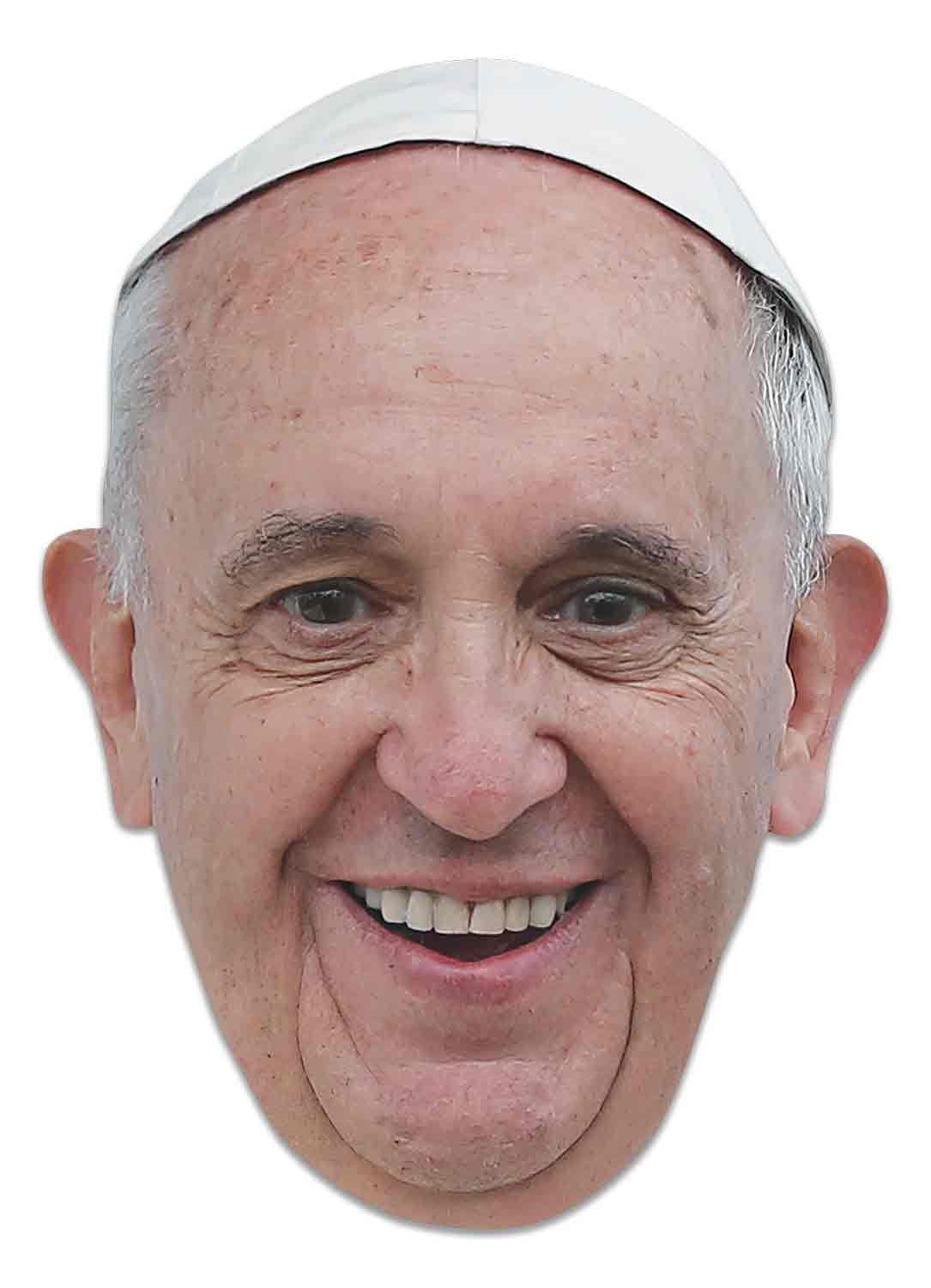 Star Cutouts SM417 Pope Francis Cardboard Face Mask – Religious Costume Fancy Dress, Party Favour & Event Talking Point