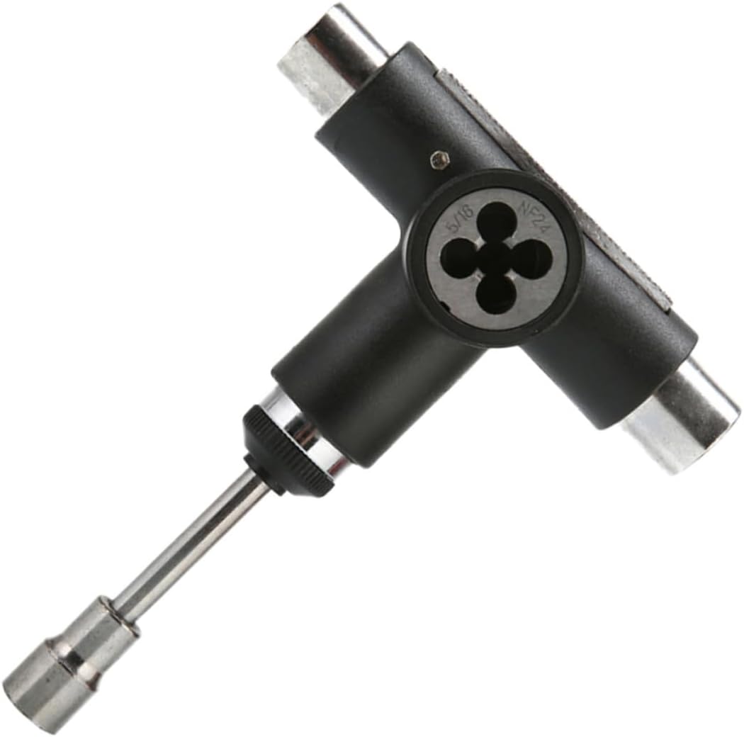 Skateboard Tool T-Type Sleeve in-one Portable Skate Tool Set Heavy Duty Steel Abs Plastic