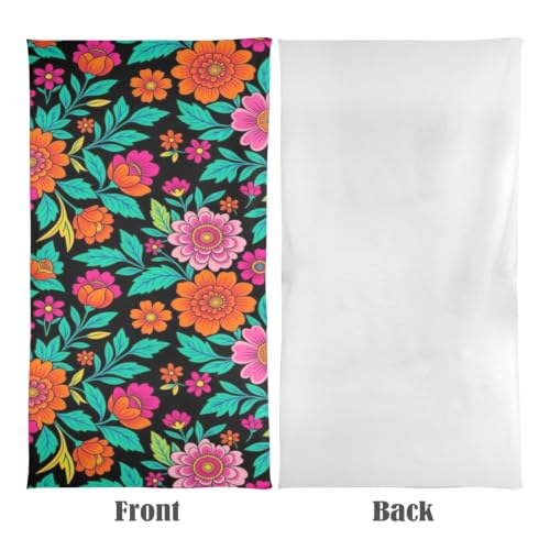 Toallas de Playa Portátiles Botánicas Florales Bright Folk, Sobredimensionadas, Suaves, Súper Absorbentes y de Secado Rápido, Toalla Multiusos para Deportes, Fitness, Yoga, 31" x 71" miniatura 2