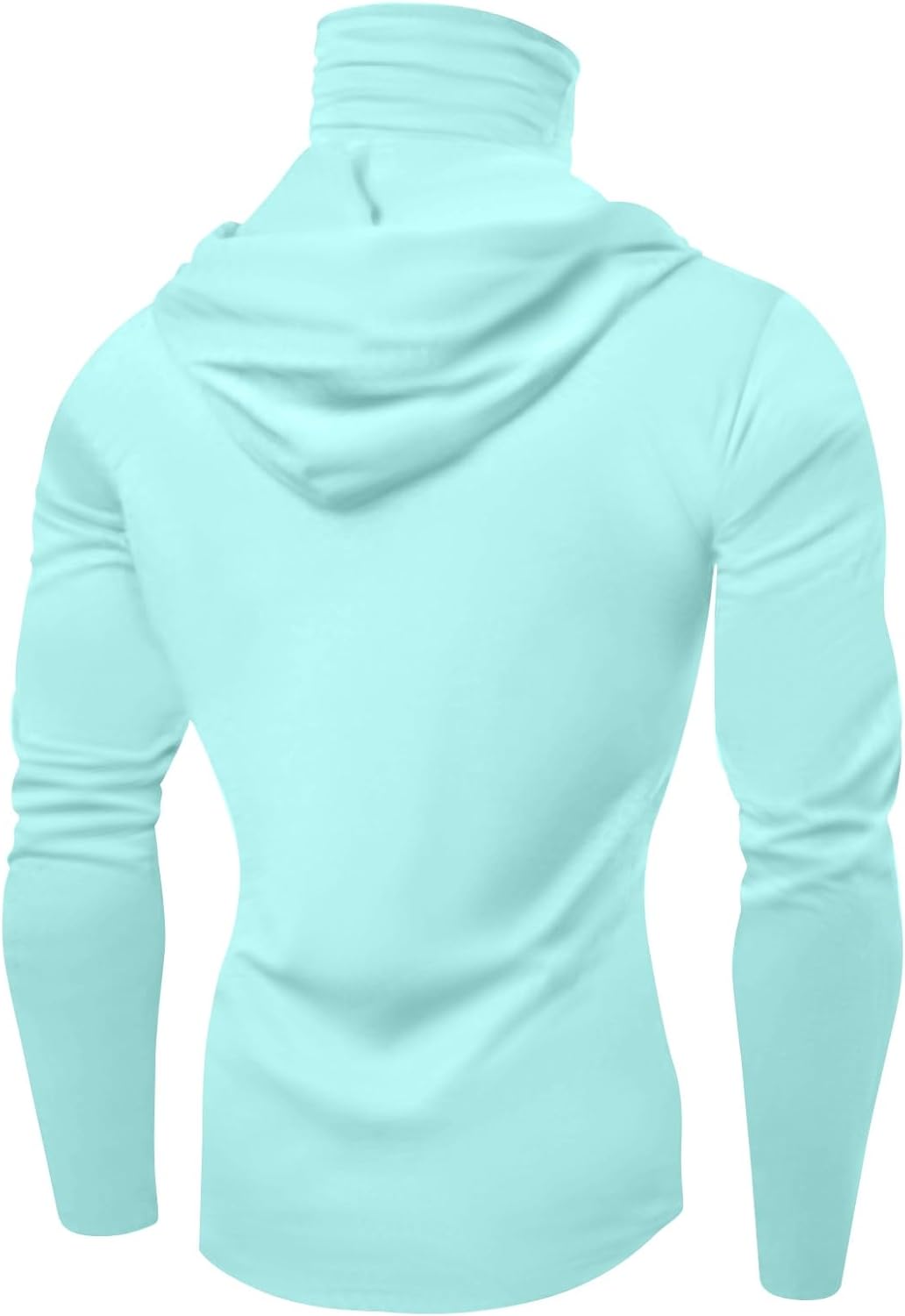 Men's Fishing Hoodie with Mask Upf 50 Long Sleeve Rash Guard Casual Cooling Moisture-Wicking Hooded Shirts - Image 8