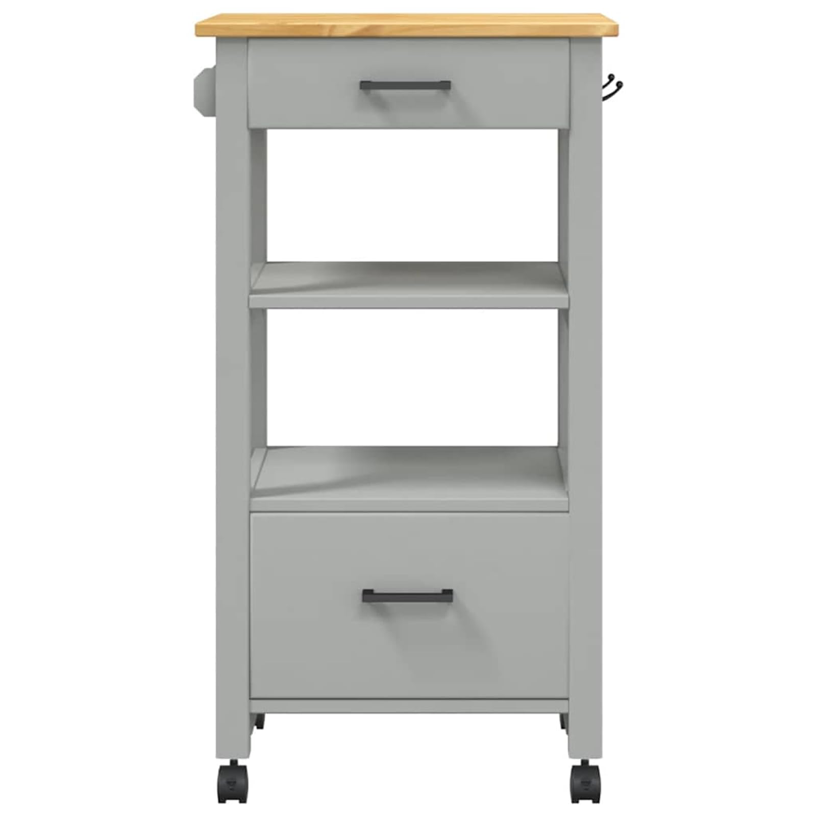 Carrello da Cucina Monza 48x40x88,5 cm in Legno Massello di Pino